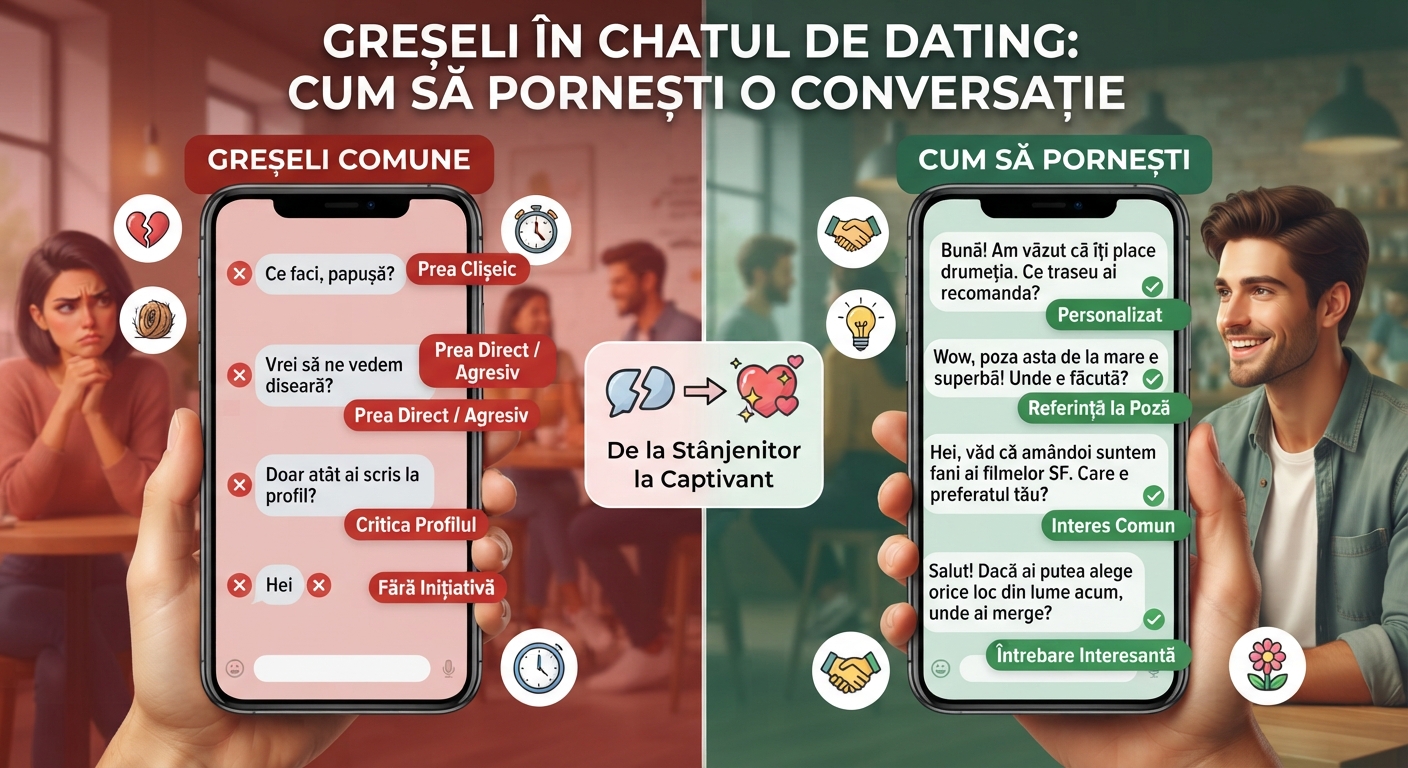 Greșeli în Chatul de Dating: 💬 Cum să Pornești o Conversație
