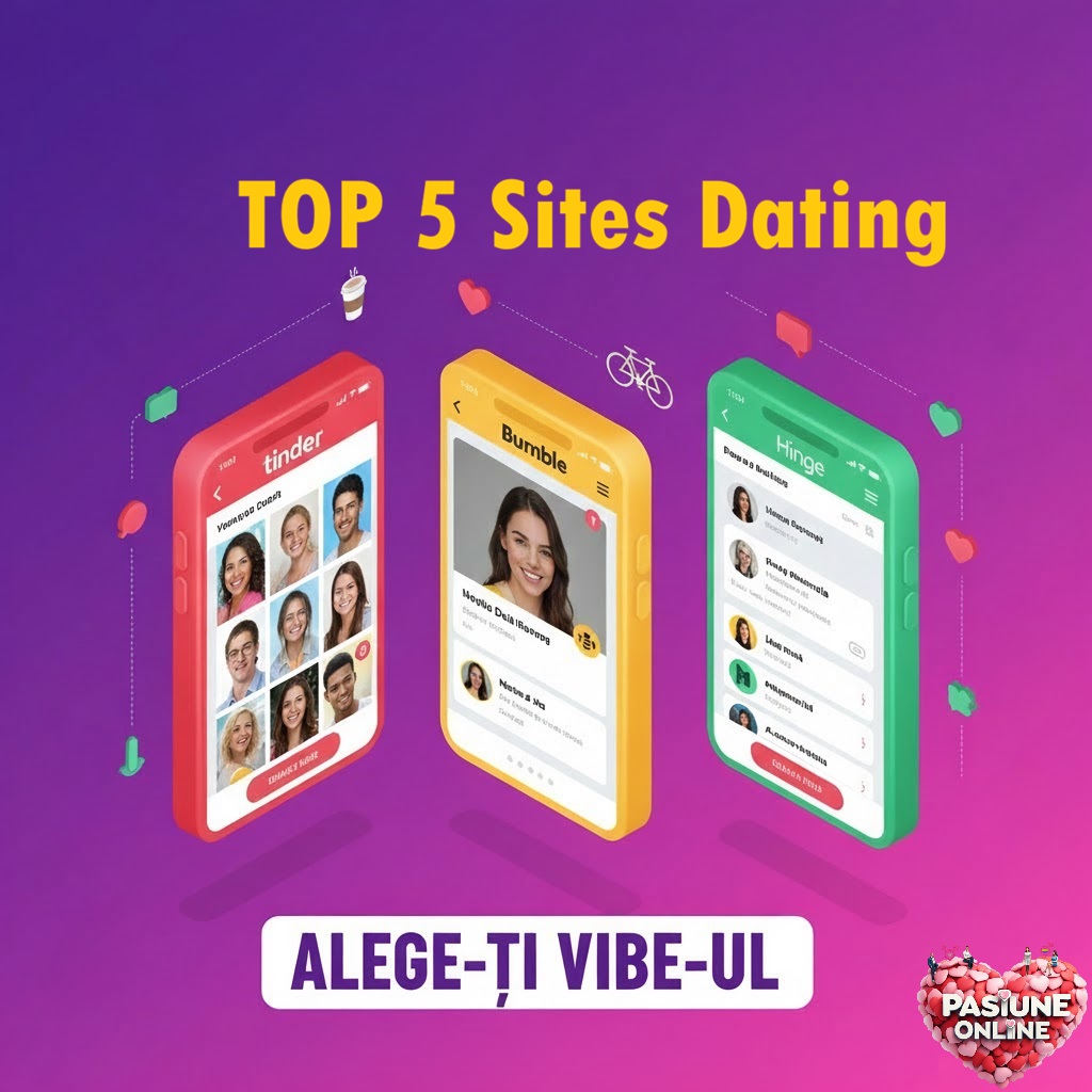 Top Aplicații de Dating Casual 2025: Tinder vs. Bumble vs. PasiuneOnline (Comparație)