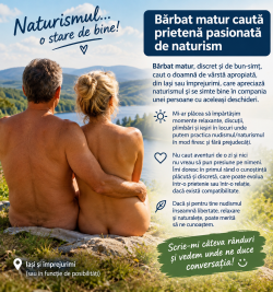 Anunt MATRIMONIALE în Iași - Bărbat matur caută prietenă pasionată de naturism [1]. 